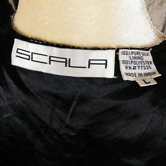 Vintage Scala Silk Beaded Formal Jacket Top - Picture 8 of 8